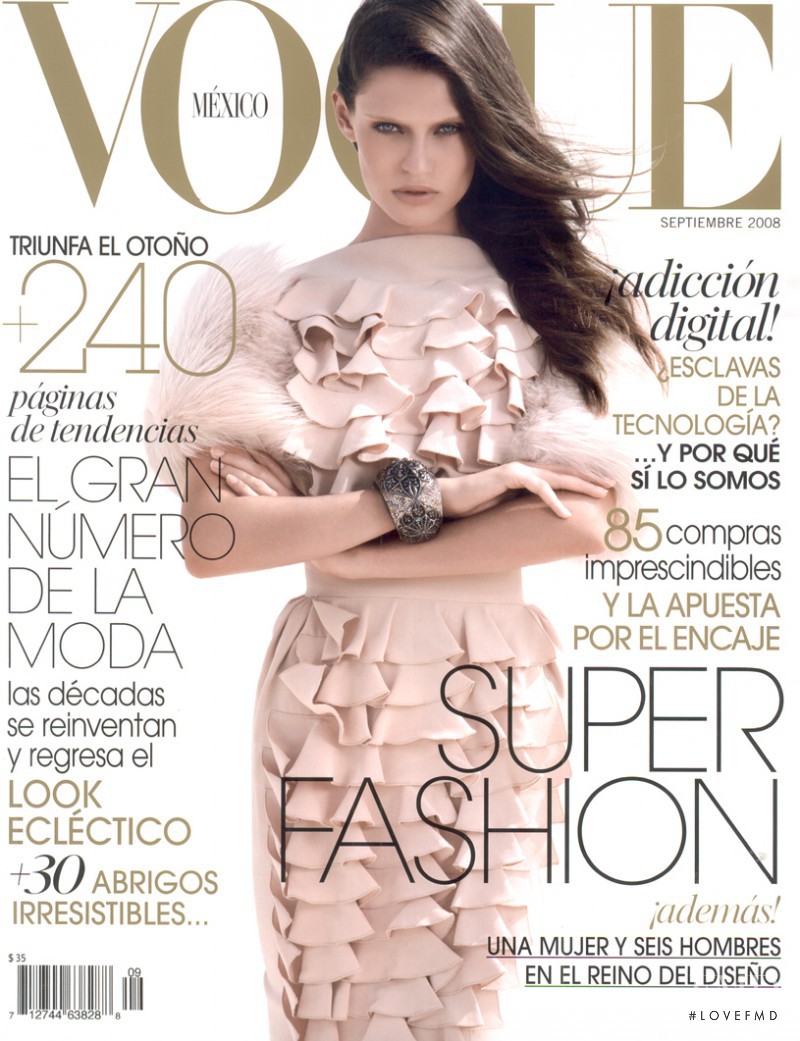 Bianca Balti featured on the Vogue Mexico cover from September 2008