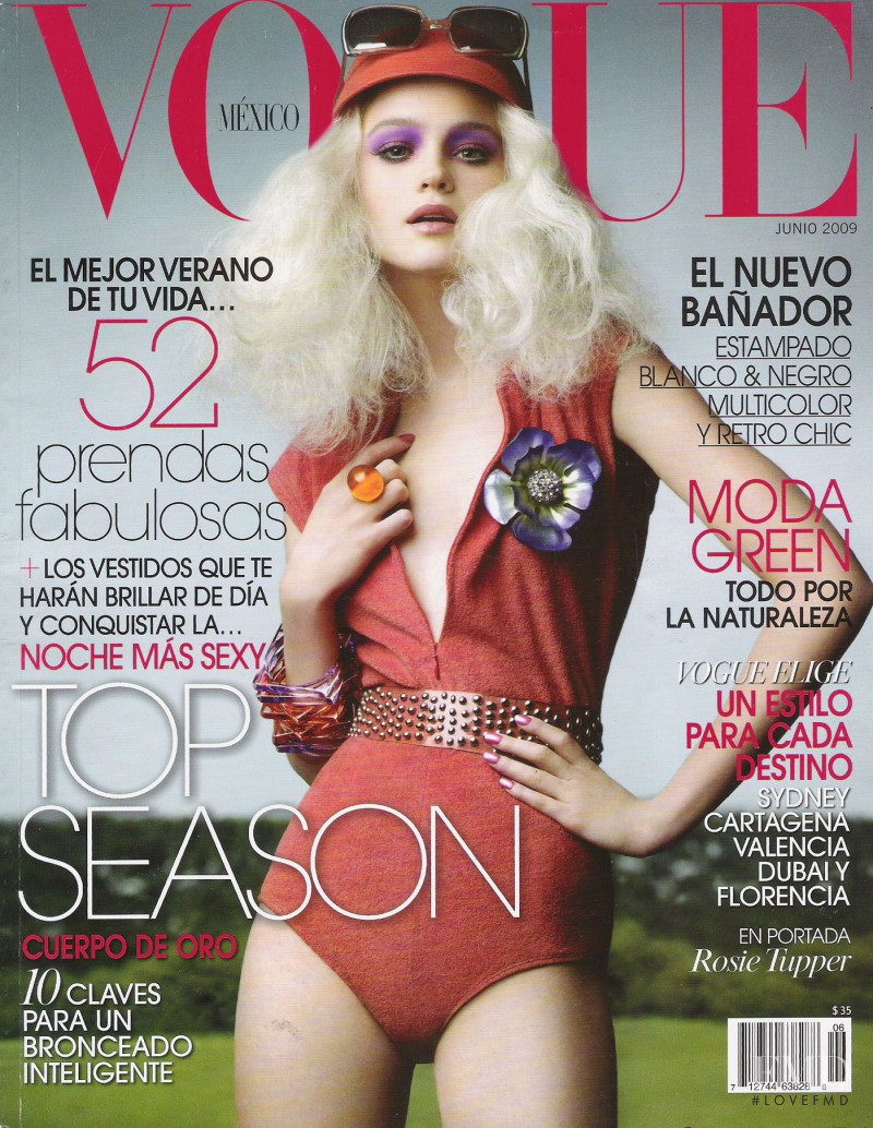 Rosie Tupper featured on the Vogue Mexico cover from June 2009