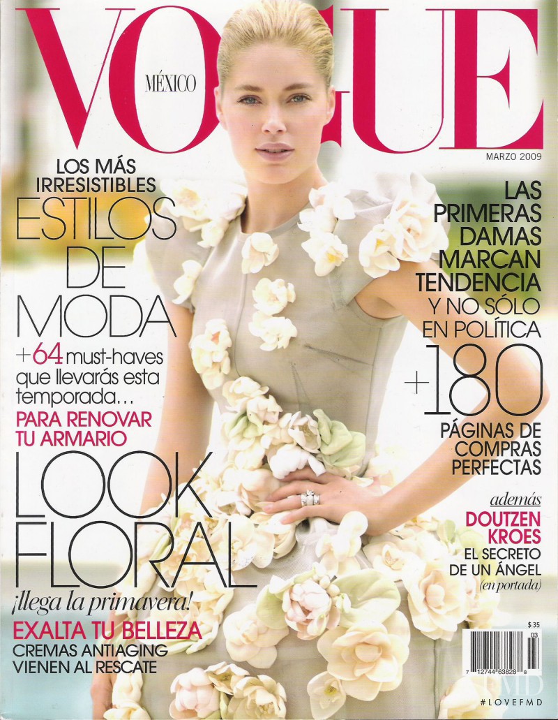 Doutzen Kroes featured on the Vogue Mexico cover from March 2009