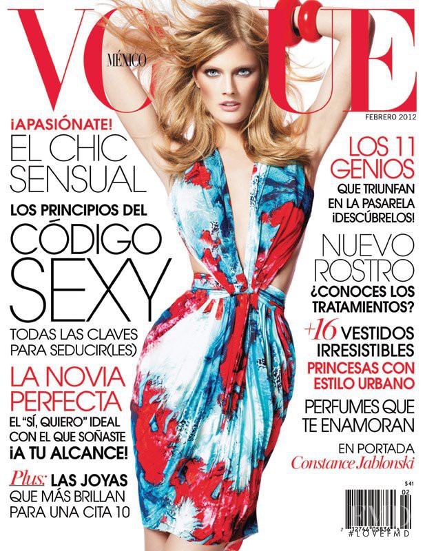 Constance Jablonski featured on the Vogue Mexico cover from February 2012