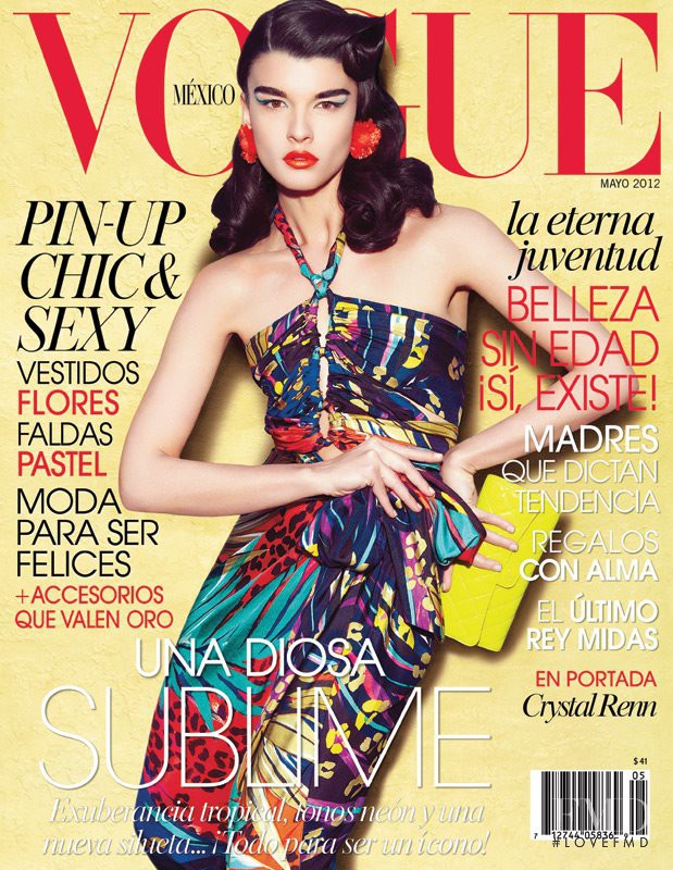 Crystal Renn featured on the Vogue Mexico cover from May 2012