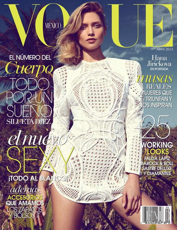 Hana Jirickova featured on the Vogue Mexico cover from April 2013