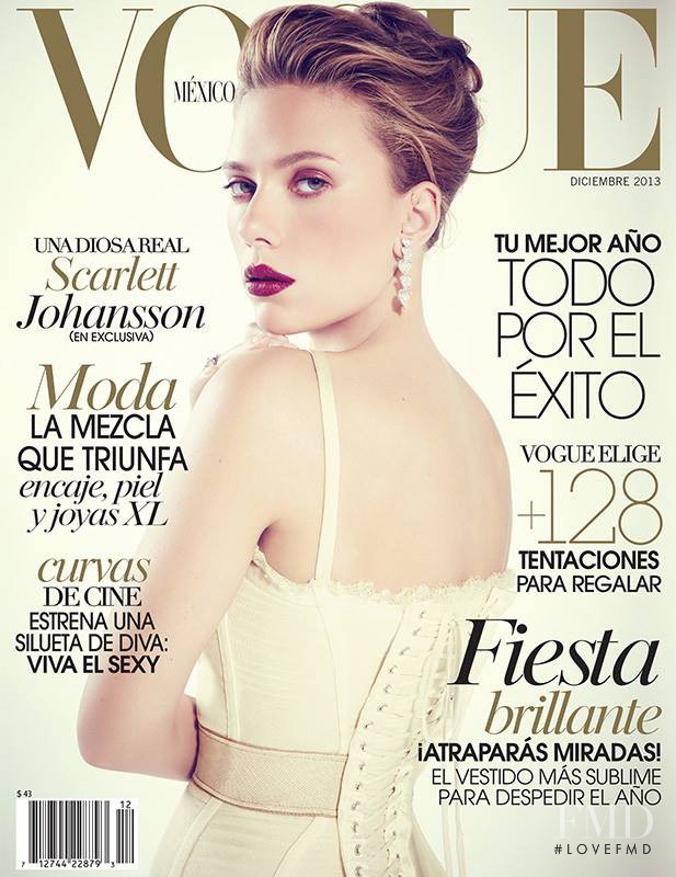 Scarlett Johansson featured on the Vogue Mexico cover from December 2013