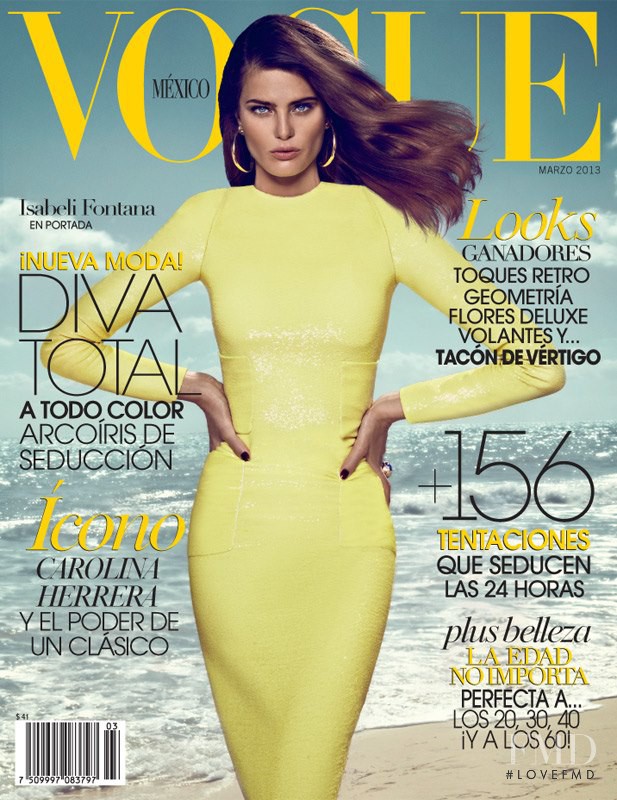 Isabeli Fontana featured on the Vogue Mexico cover from March 2013