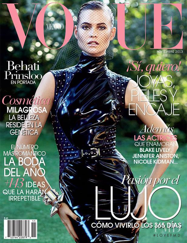 Behati Prinsloo featured on the Vogue Mexico cover from November 2013