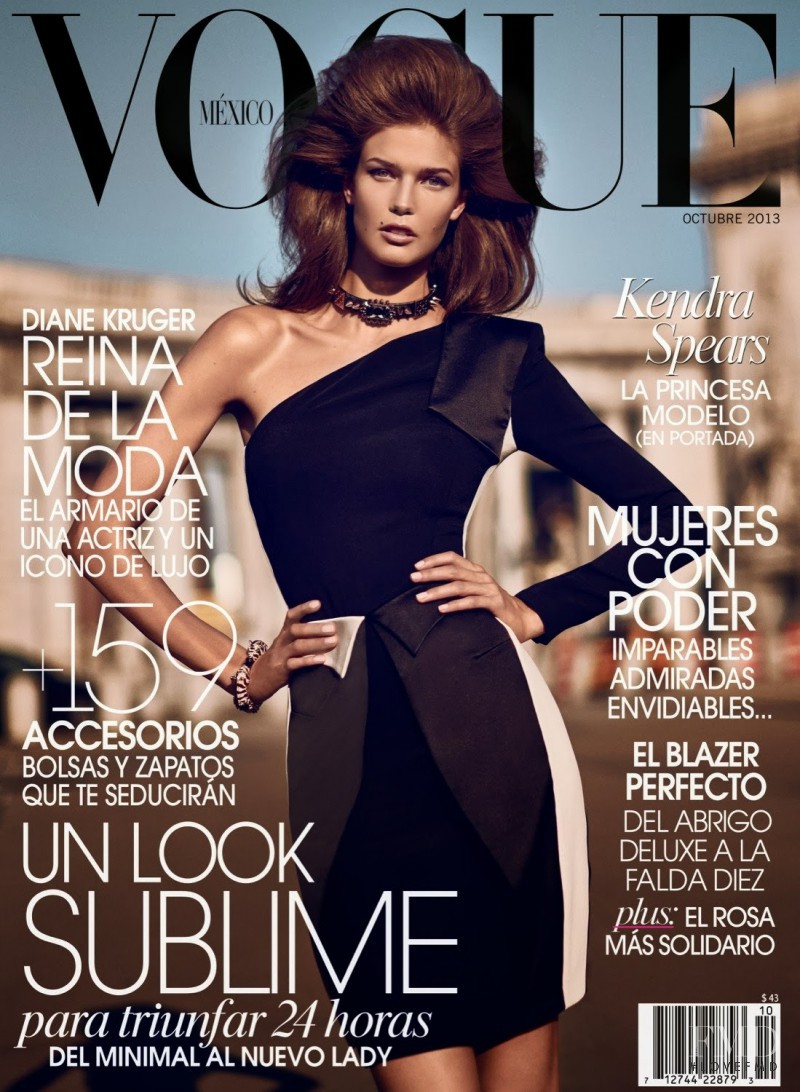 Kendra Spears featured on the Vogue Mexico cover from October 2013