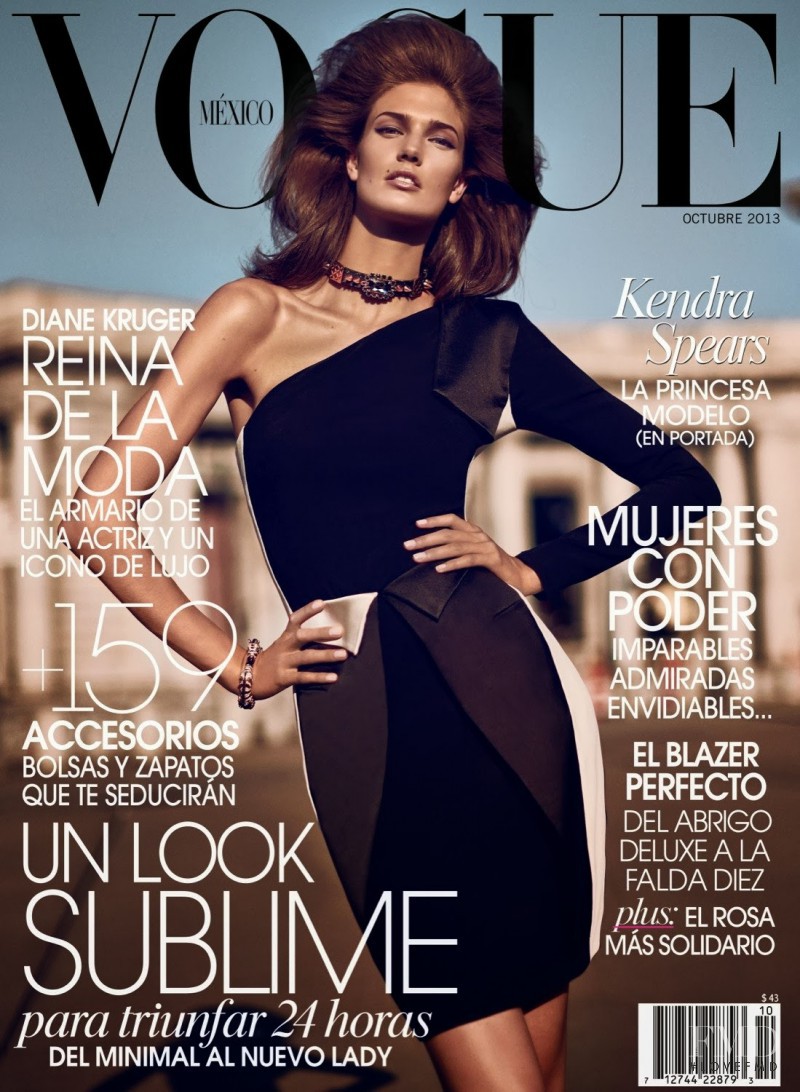 Kendra Spears featured on the Vogue Mexico cover from October 2013
