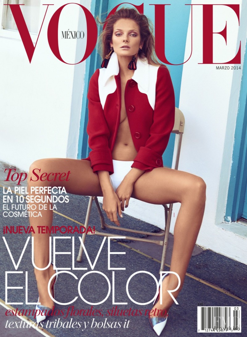 Eniko Mihalik featured on the Vogue Mexico cover from March 2014