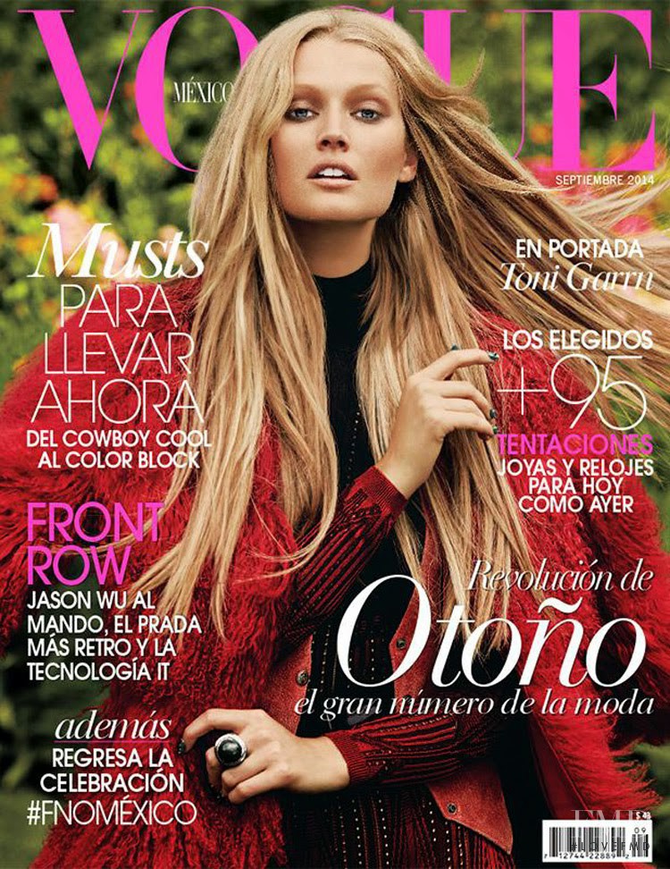 Toni Garrn featured on the Vogue Mexico cover from September 2014