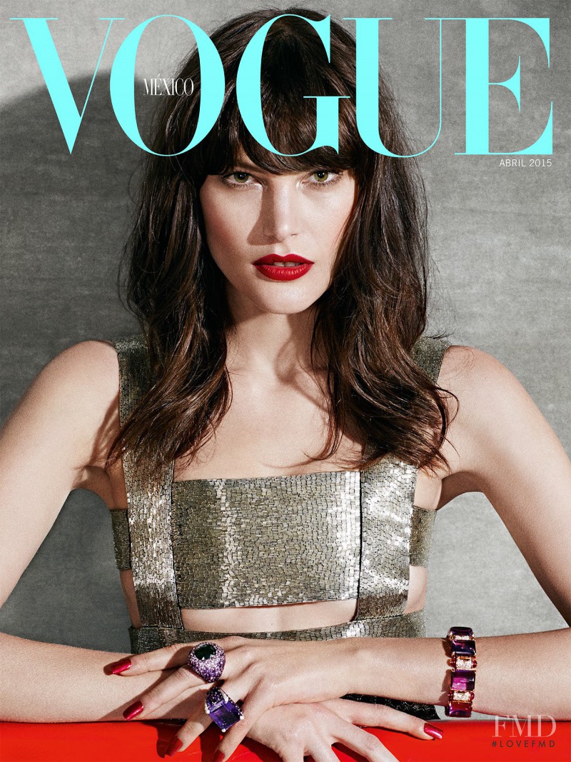 Catherine McNeil featured on the Vogue Mexico cover from April 2015