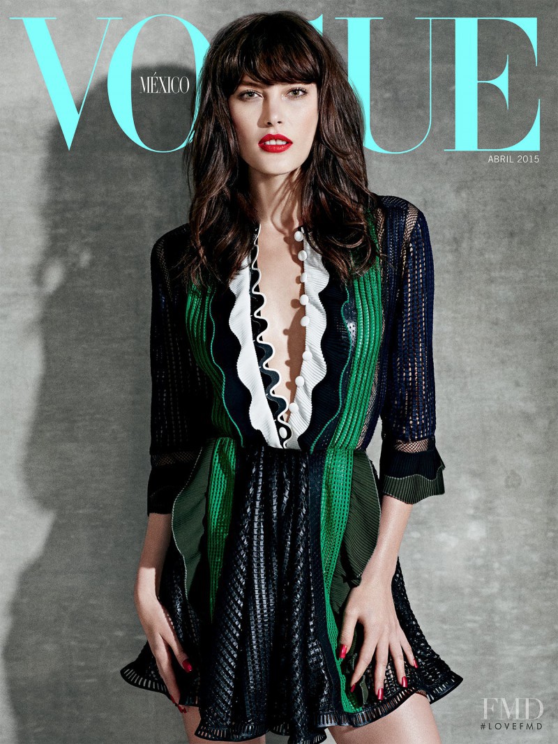 Catherine McNeil featured on the Vogue Mexico cover from April 2015