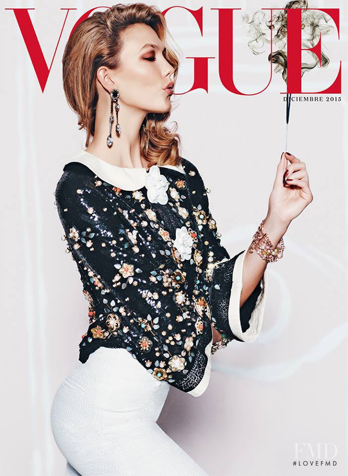 Karlie Kloss featured on the Vogue Mexico cover from December 2015