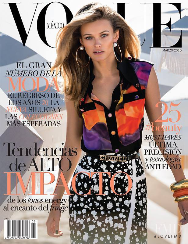 Edita Vilkeviciute featured on the Vogue Mexico cover from March 2015