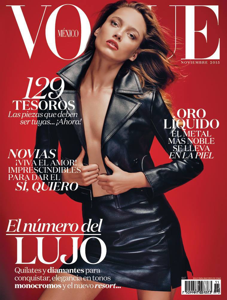 Karmen Pedaru featured on the Vogue Mexico cover from November 2015