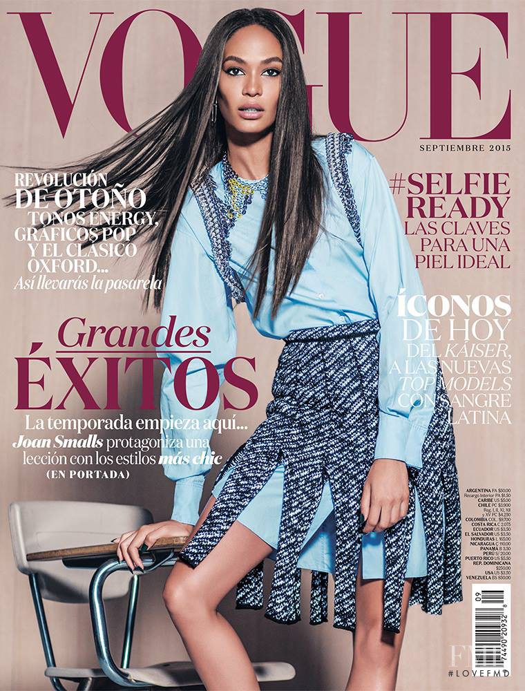Joan Smalls featured on the Vogue Mexico cover from September 2015