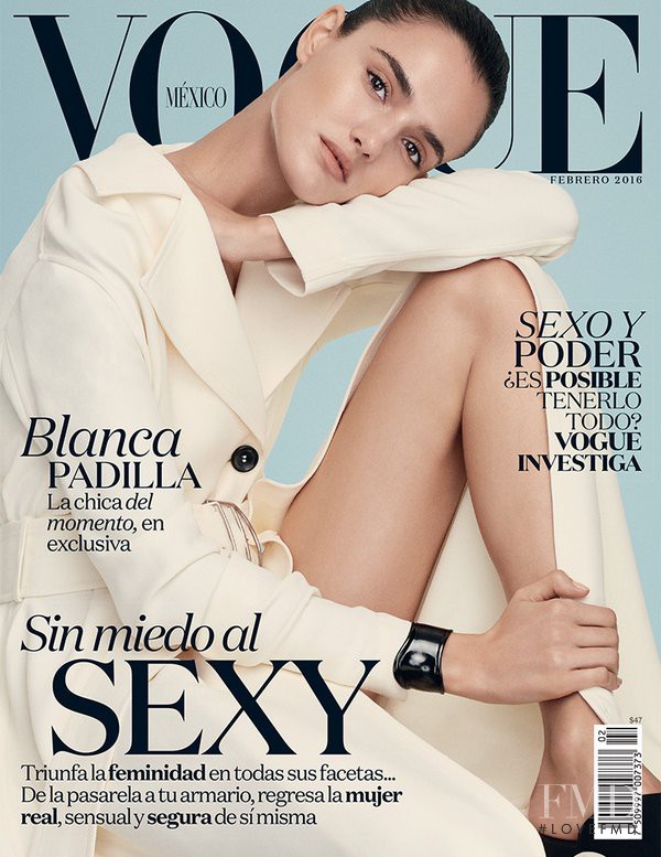 Blanca Padilla featured on the Vogue Mexico cover from February 2016