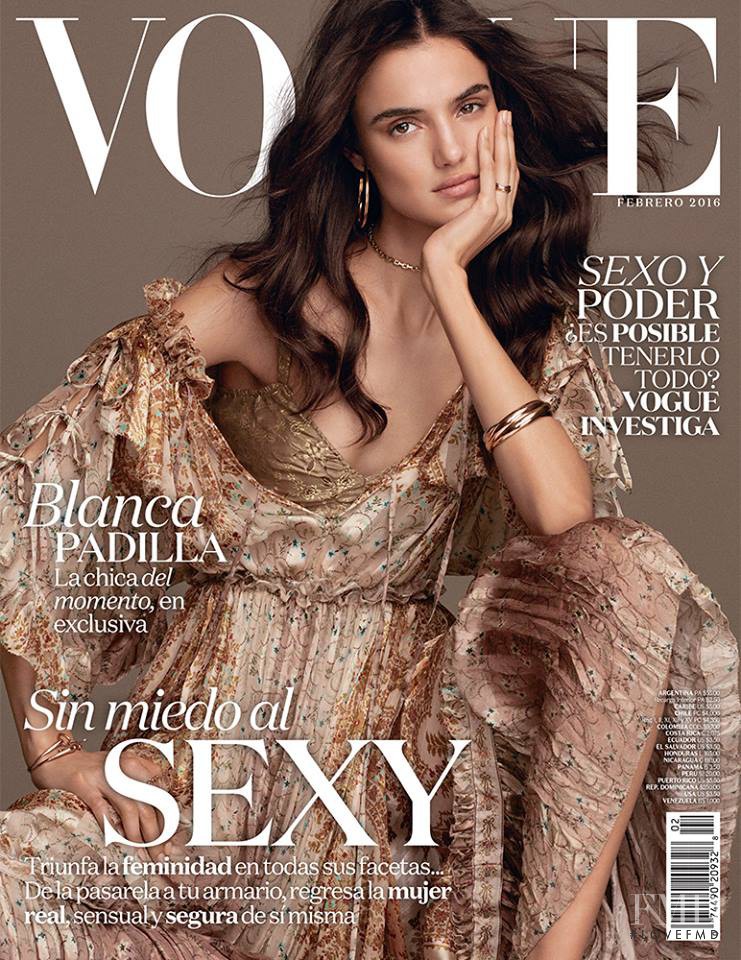 Blanca Padilla featured on the Vogue Mexico cover from February 2016