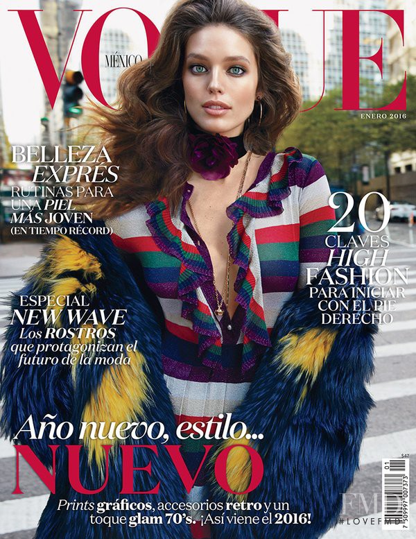 Emily DiDonato featured on the Vogue Mexico cover from January 2016