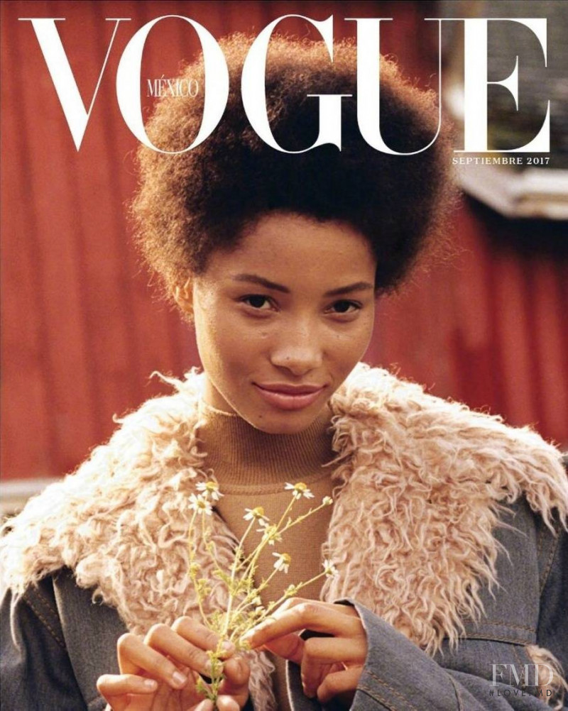 Lineisy Montero featured on the Vogue Mexico cover from September 2017