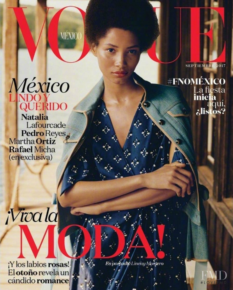 Lineisy Montero featured on the Vogue Mexico cover from September 2017