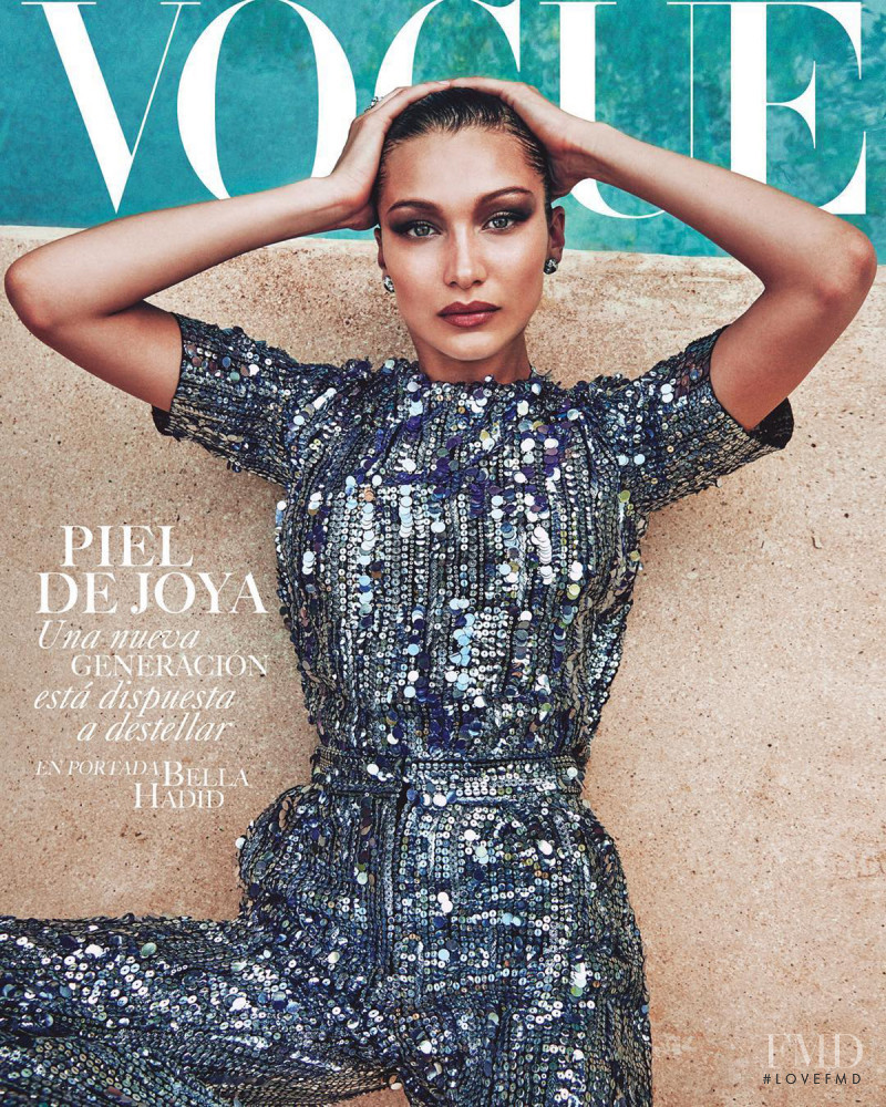 Bella Hadid featured on the Vogue Mexico cover from July 2018