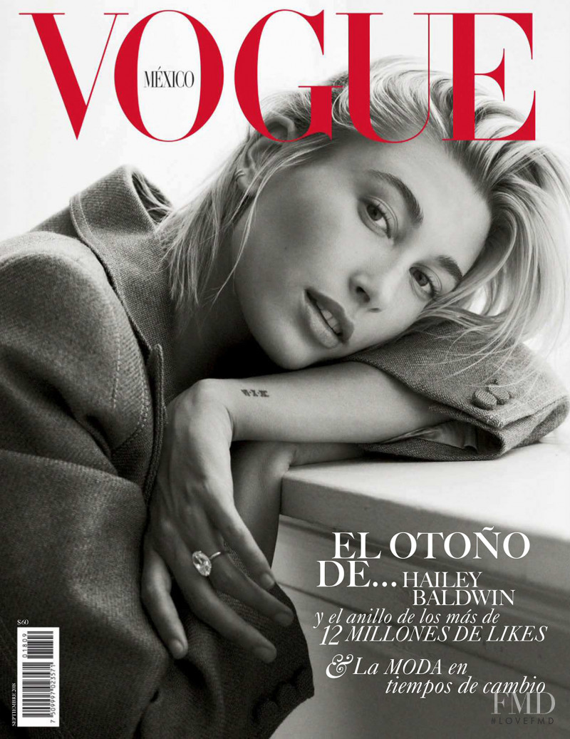 Hailey Baldwin Bieber featured on the Vogue Mexico cover from September 2018