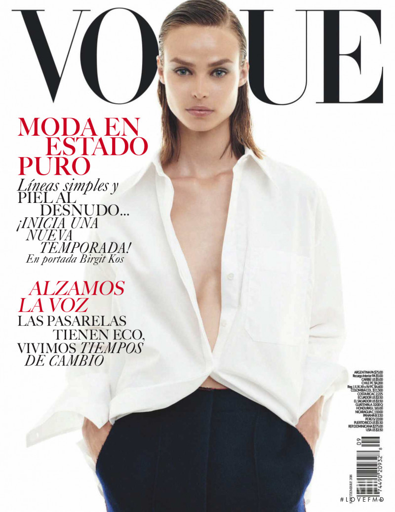 Birgit Kos featured on the Vogue Mexico cover from September 2018