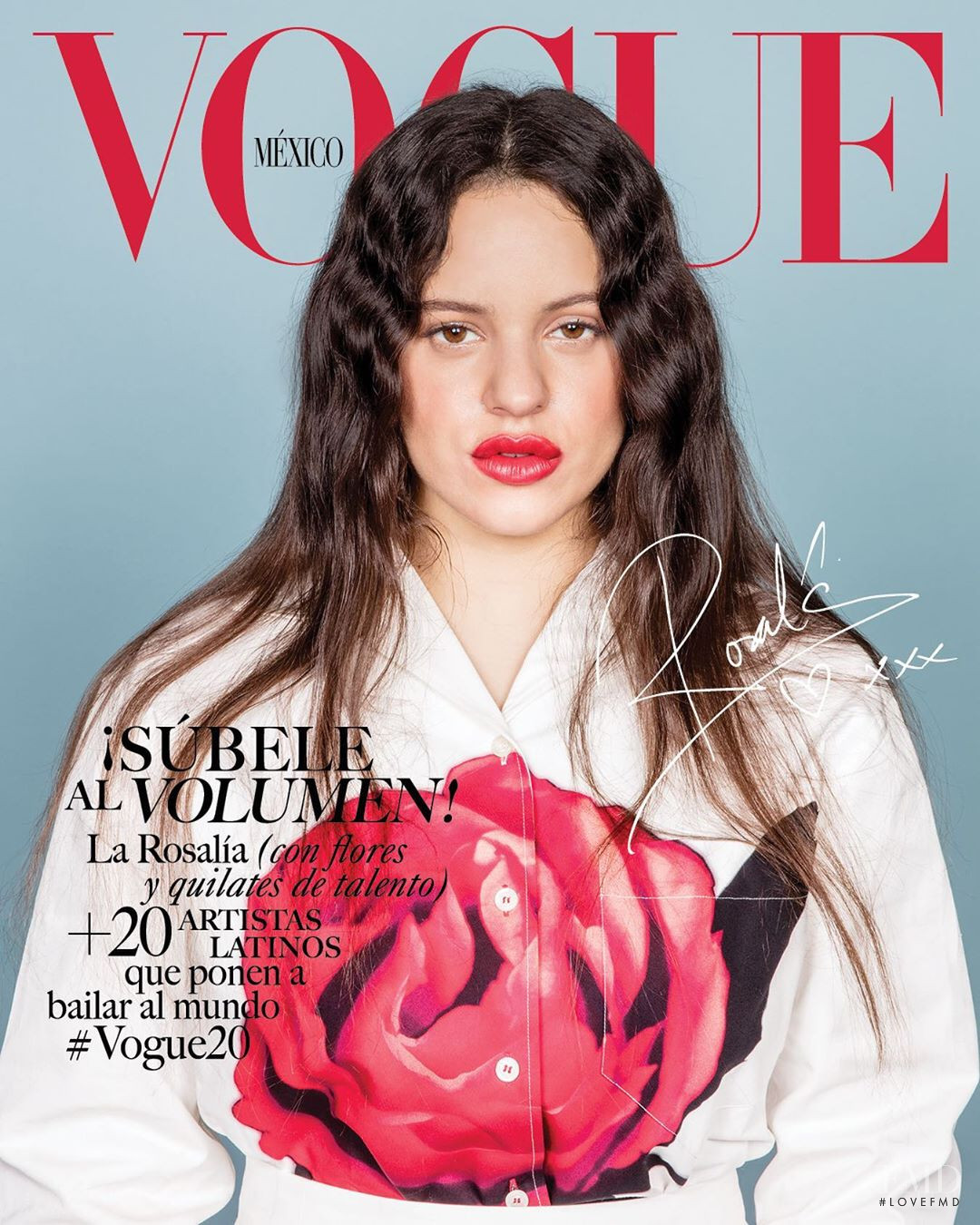 Cover Of Vogue Mexico With Rosalia August 2019 Id50442 Magazines