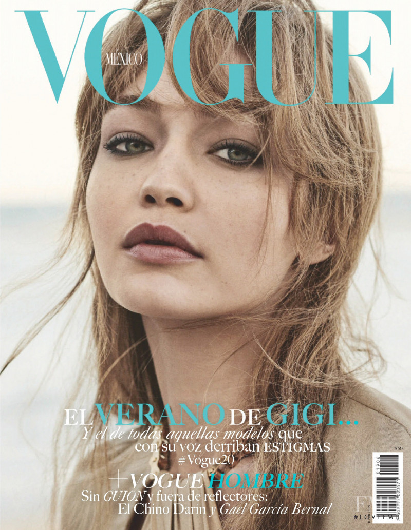 Gigi Hadid featured on the Vogue Mexico cover from June 2019