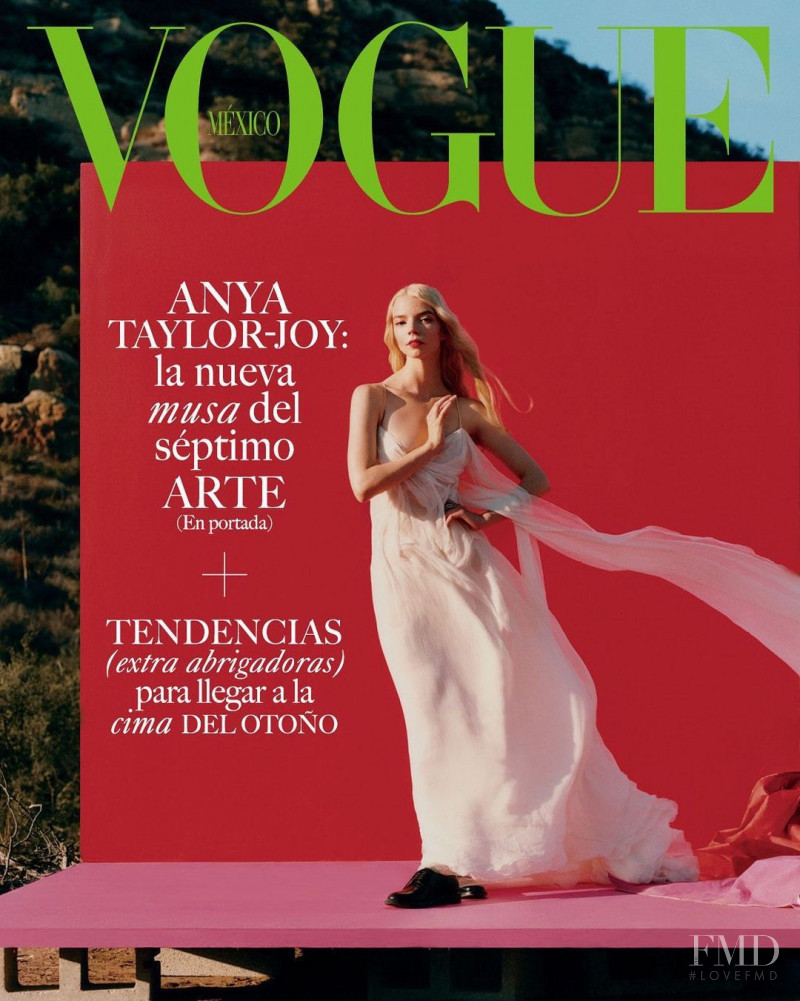 Anya Taylor-Joy featured on the Vogue Mexico cover from October 2021