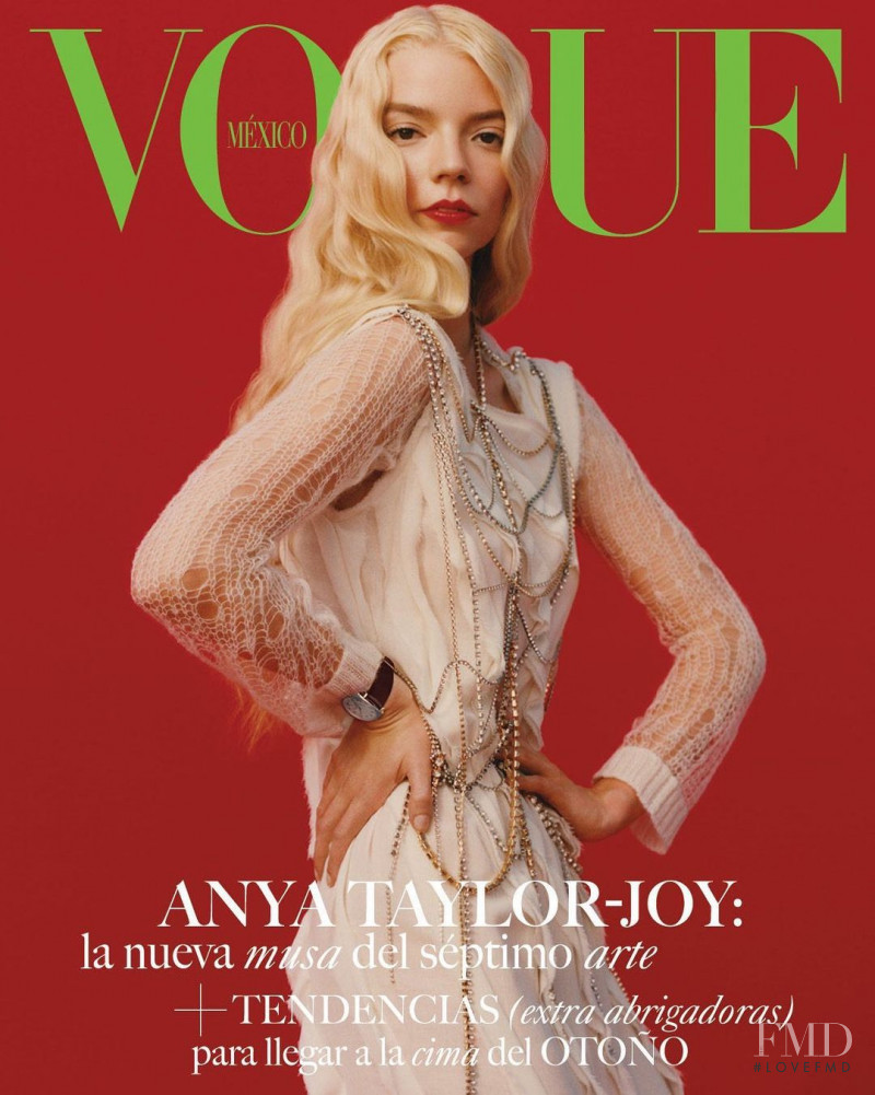 Anya Taylor-Joy featured on the Vogue Mexico cover from October 2021