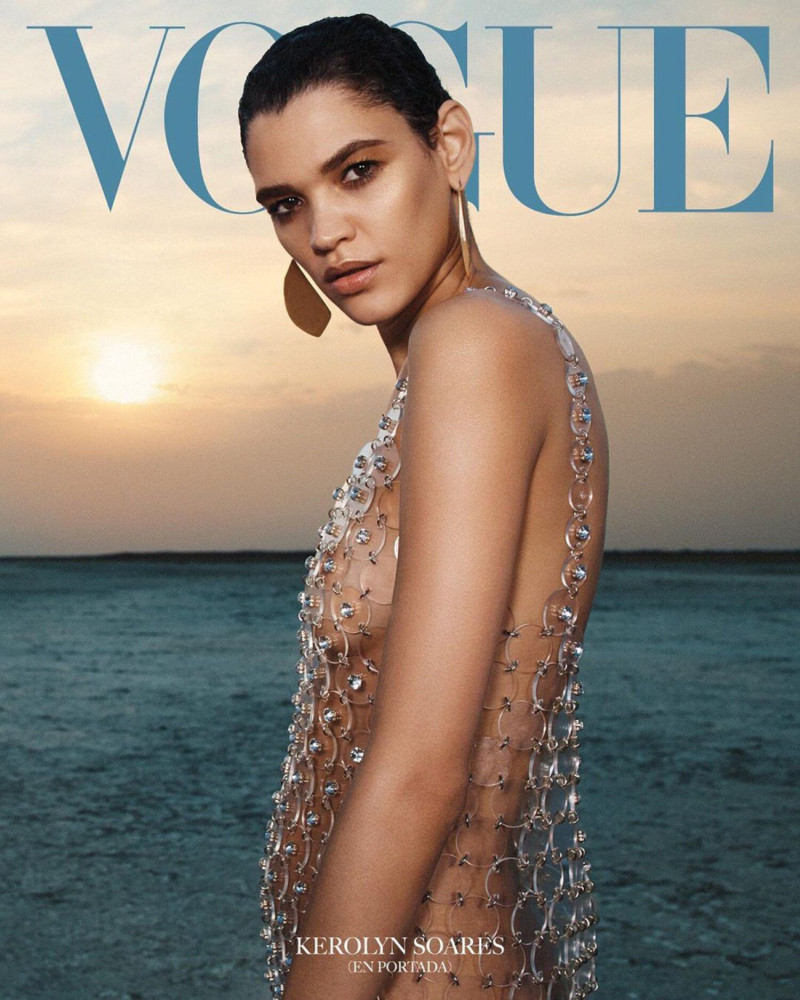 Kerolyn Soares featured on the Vogue Mexico cover from September 2021