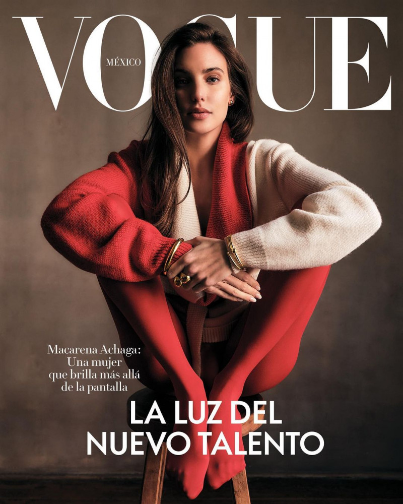Macarena Achaga featured on the Vogue Mexico cover from February 2023