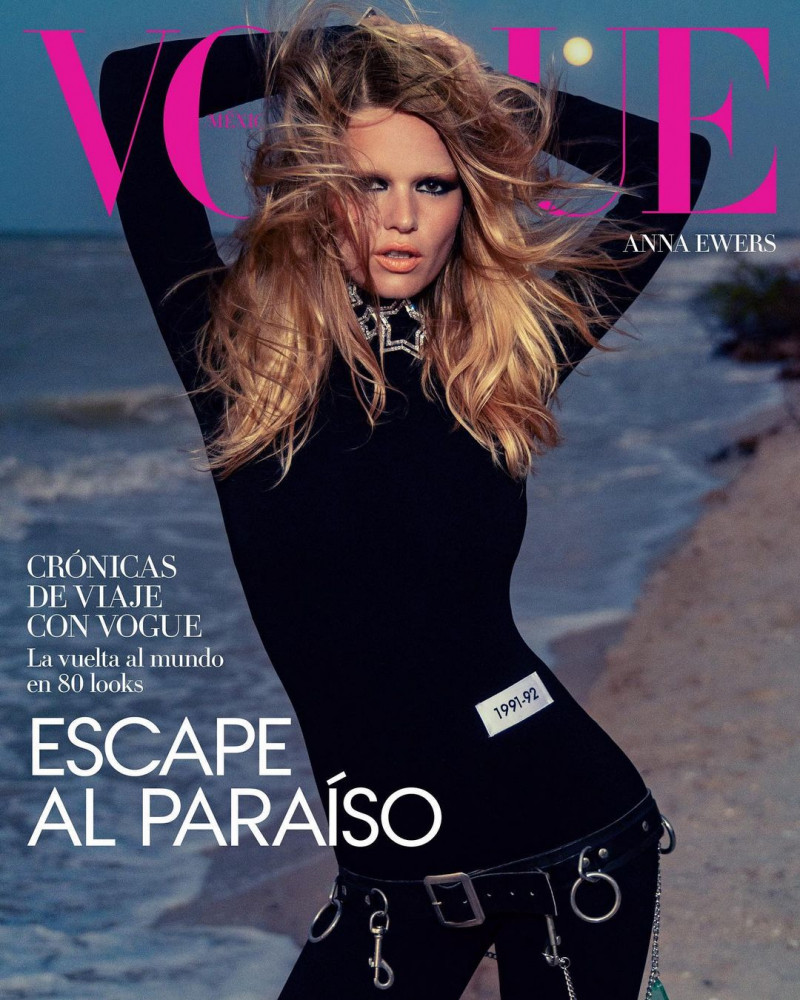 Anna Ewers featured on the Vogue Mexico cover from June 2023