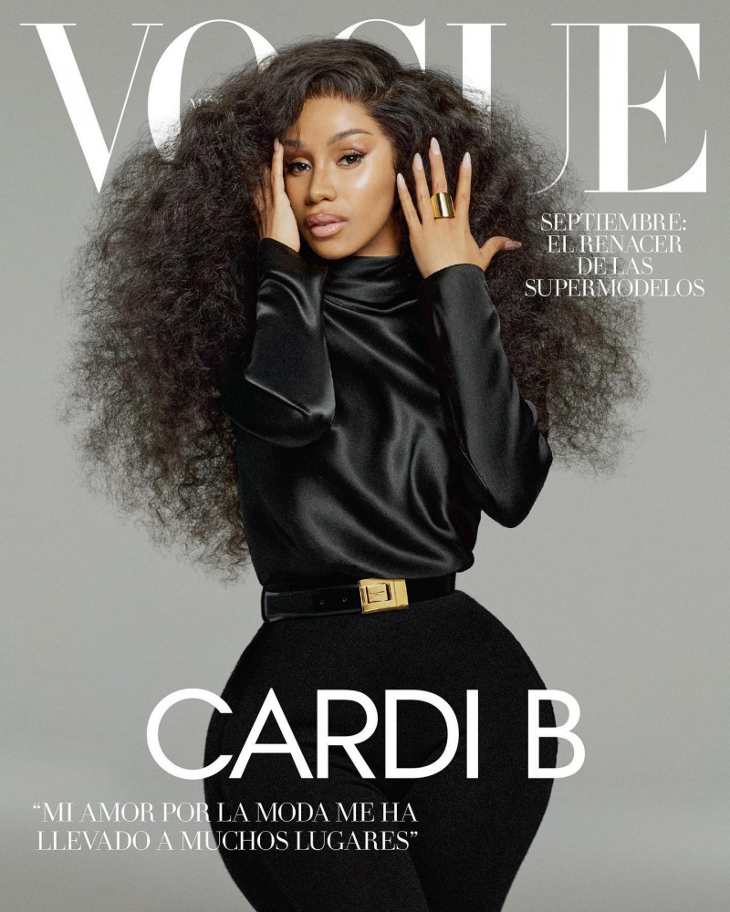 Cardi B featured on the Vogue Mexico cover from September 2023