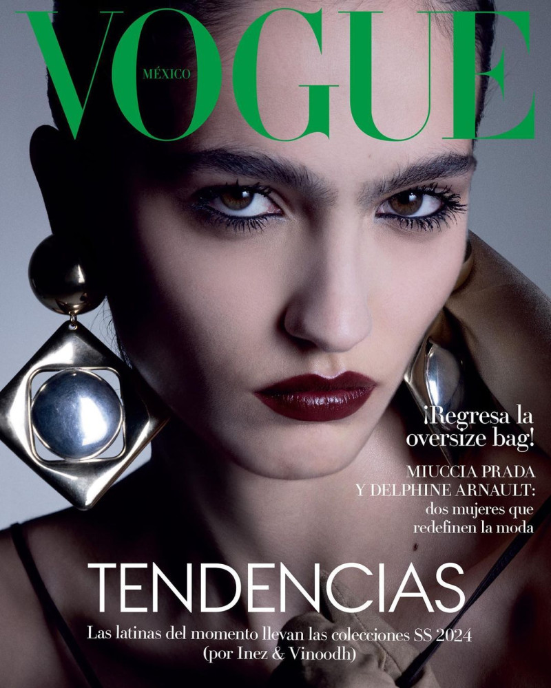 Sara Caballero featured on the Vogue Mexico cover from March 2024