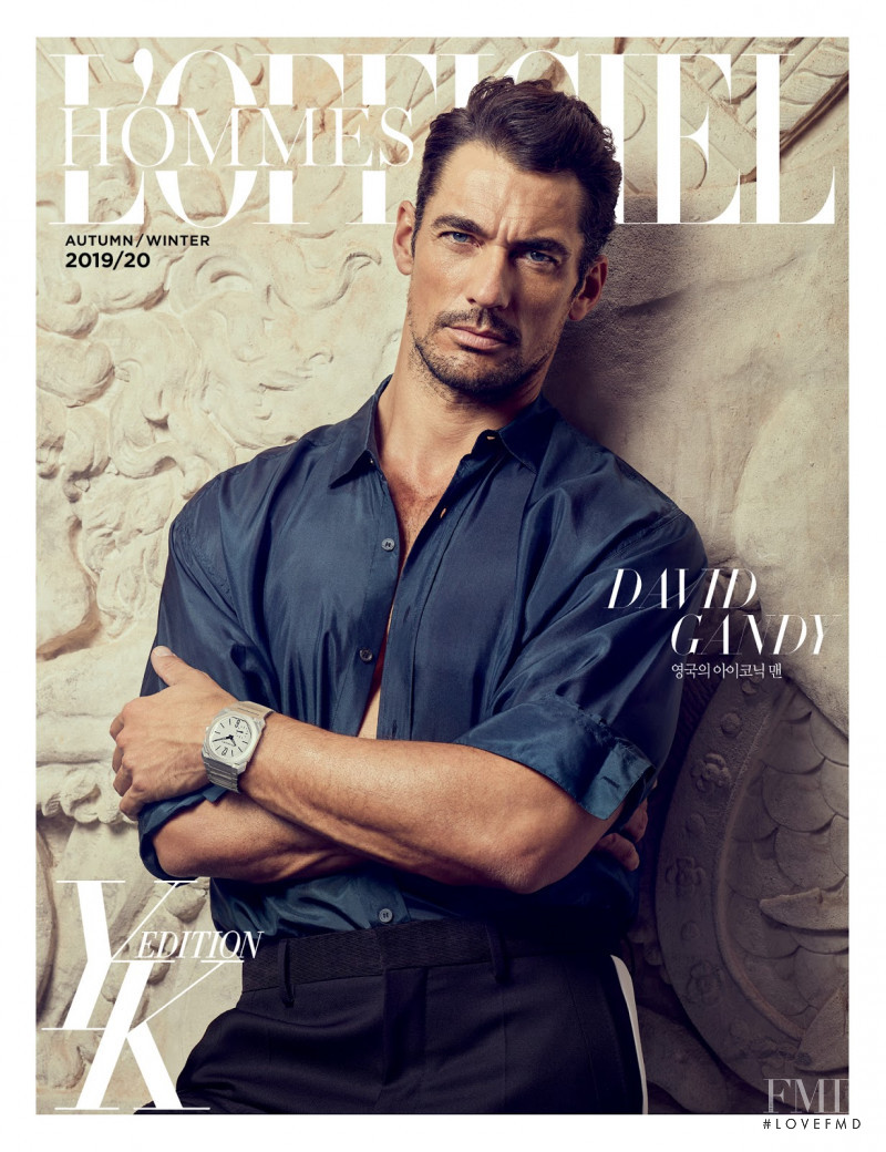 David Gandy featured on the L\'Officiel Hommes Korea cover from September 2019