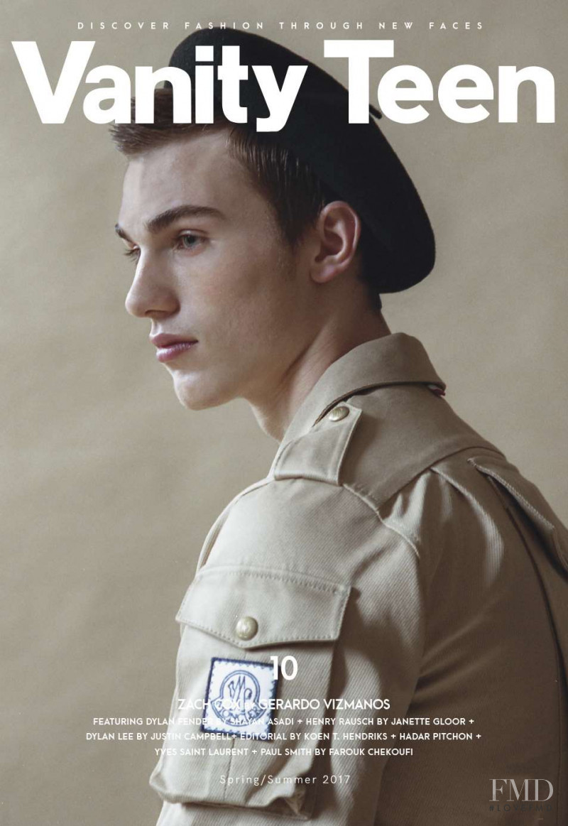 Zach Cox featured on the Vanity Teen cover from March 2017