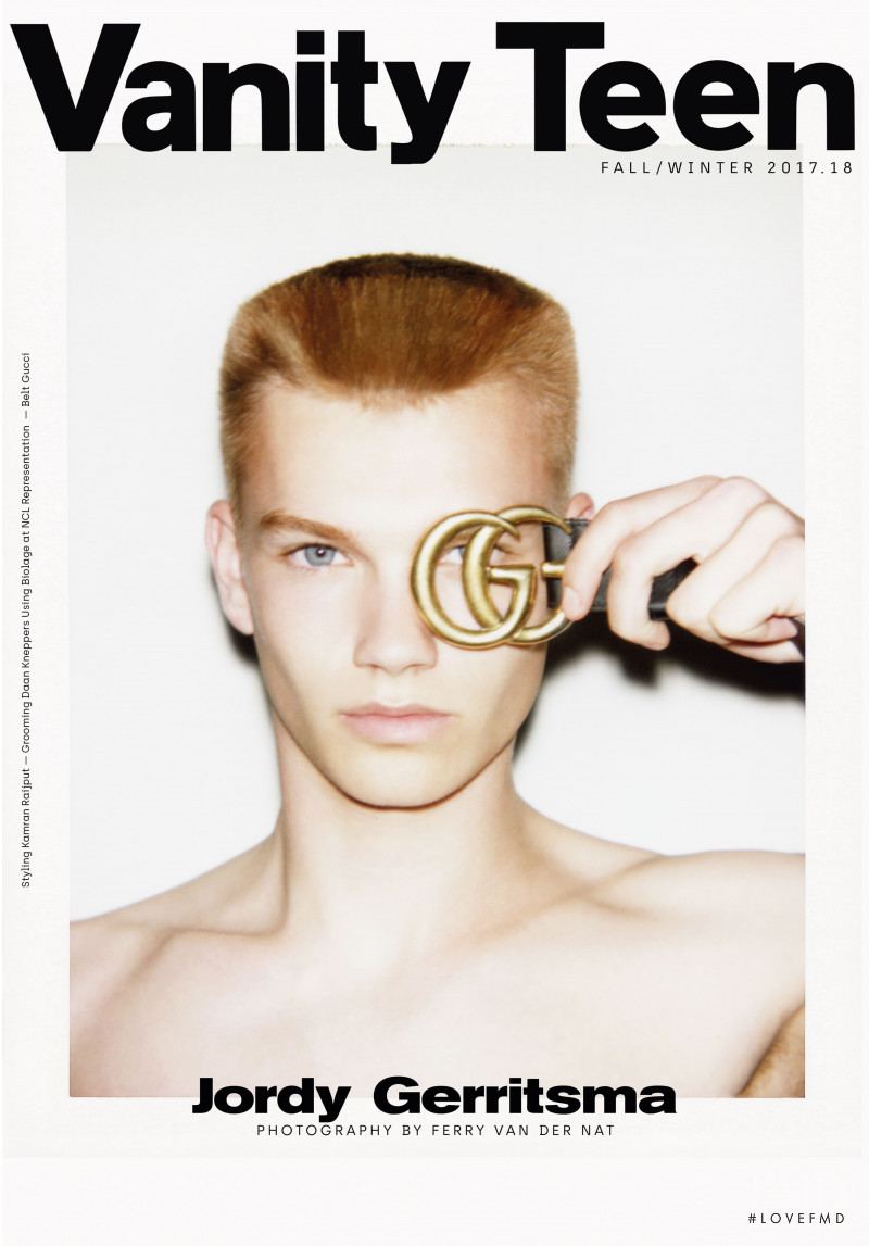 Jordy Gerritsma featured on the Vanity Teen cover from September 2017