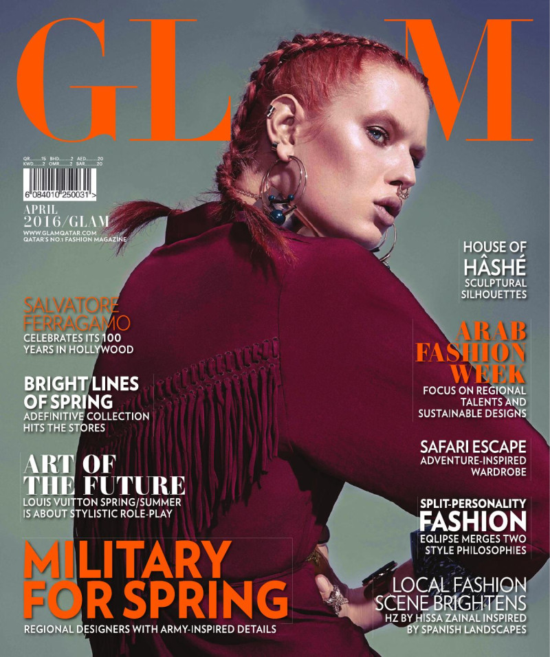  featured on the GLAM Qatar cover from April 2016