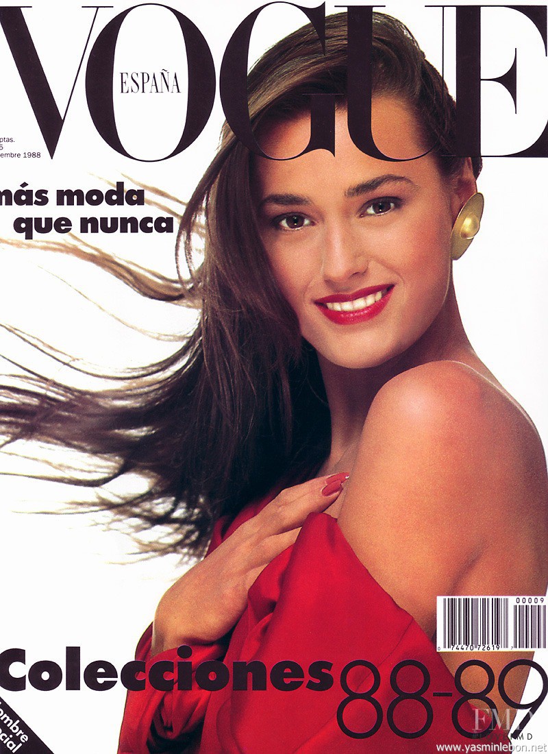 Yasmin Le Bon featured on the Vogue Spain cover from September 1988