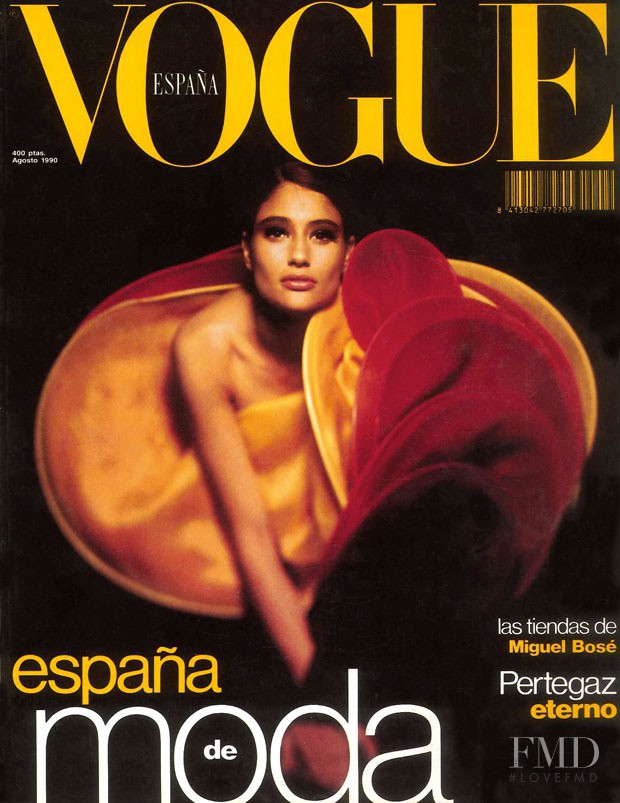 Brenda Schad featured on the Vogue Spain cover from August 1990