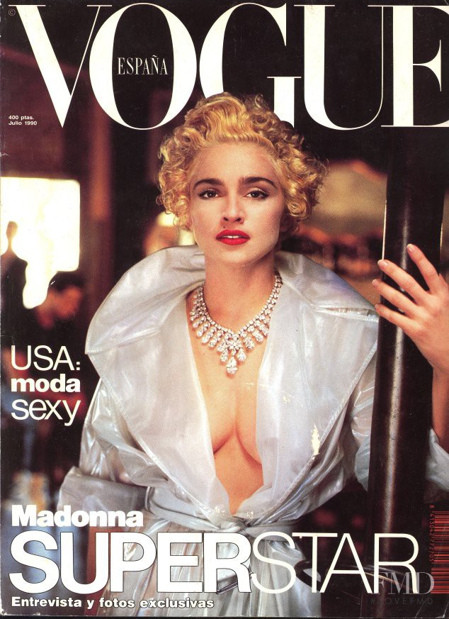 Madonna featured on the Vogue Spain cover from July 1990