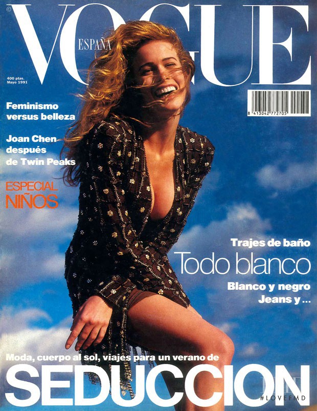 Lesa Amoore featured on the Vogue Spain cover from May 1991