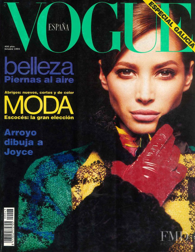Christy Turlington featured on the Vogue Spain cover from October 1991