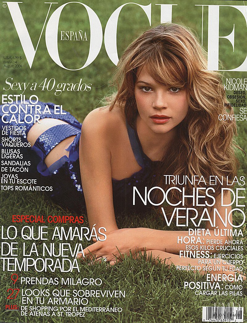 Susan Eldridge featured on the Vogue Spain cover from August 2004