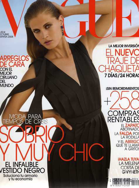Malgosia Bela featured on the Vogue Spain cover from October 2008