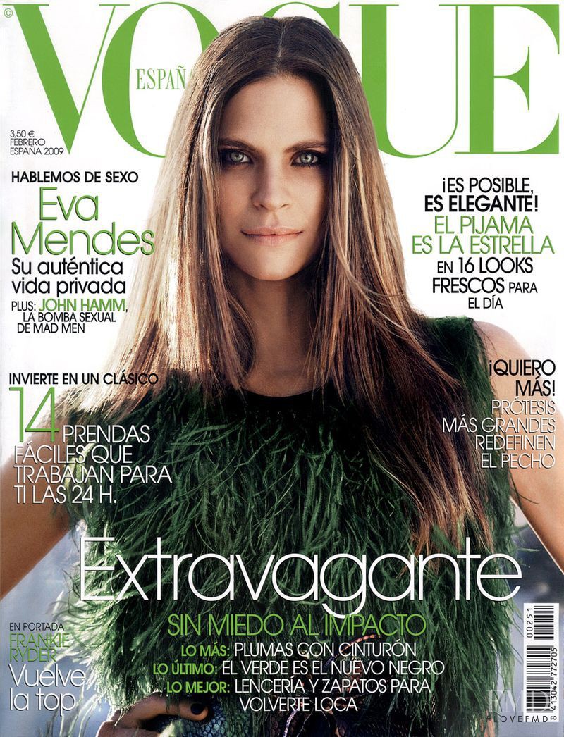 Frankie Rayder featured on the Vogue Spain cover from February 2009