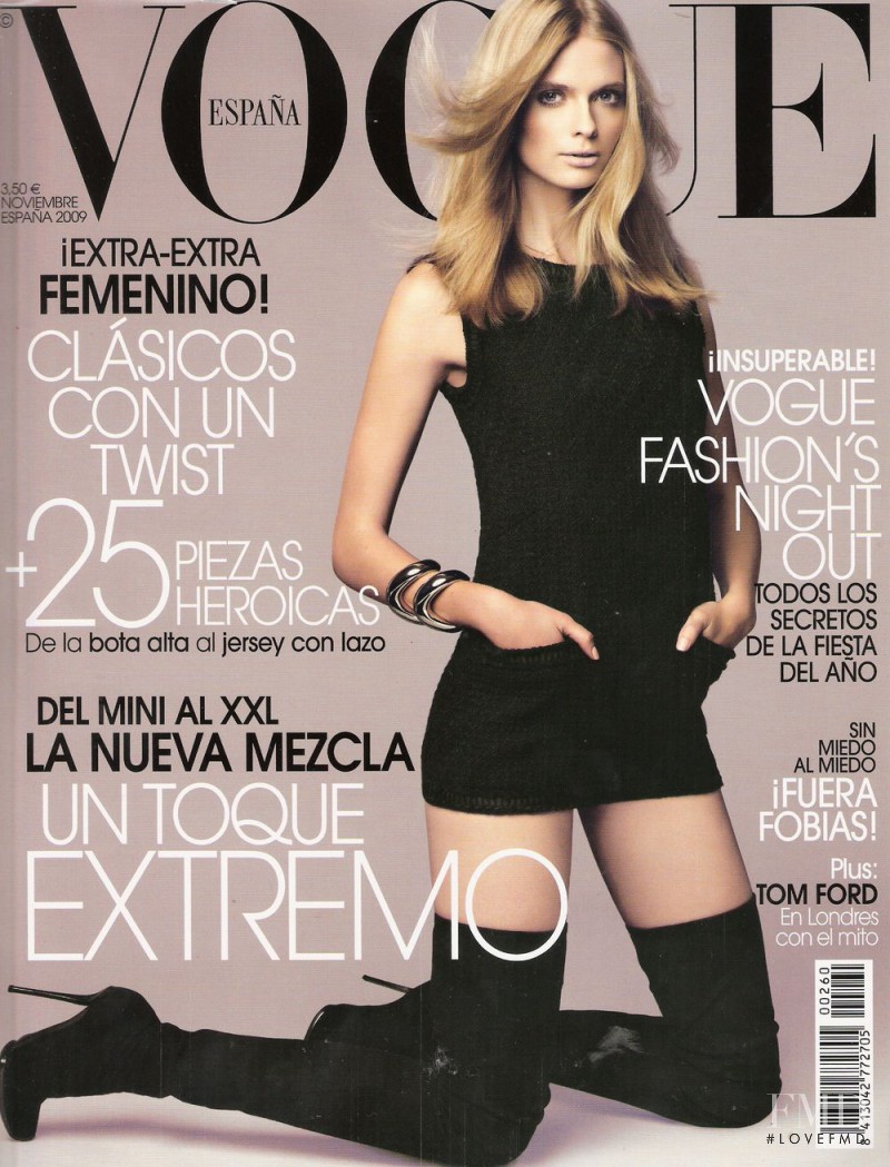 Julia Stegner featured on the Vogue Spain cover from November 2009