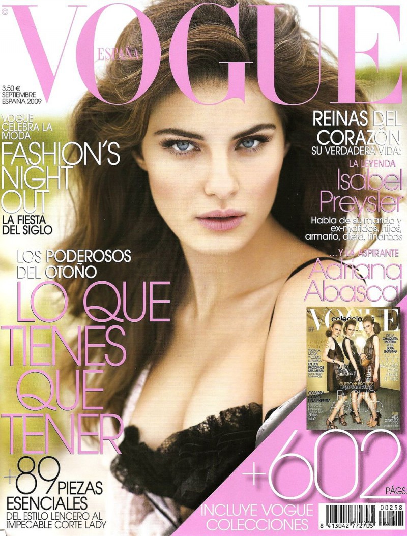 Isabeli Fontana featured on the Vogue Spain cover from September 2009